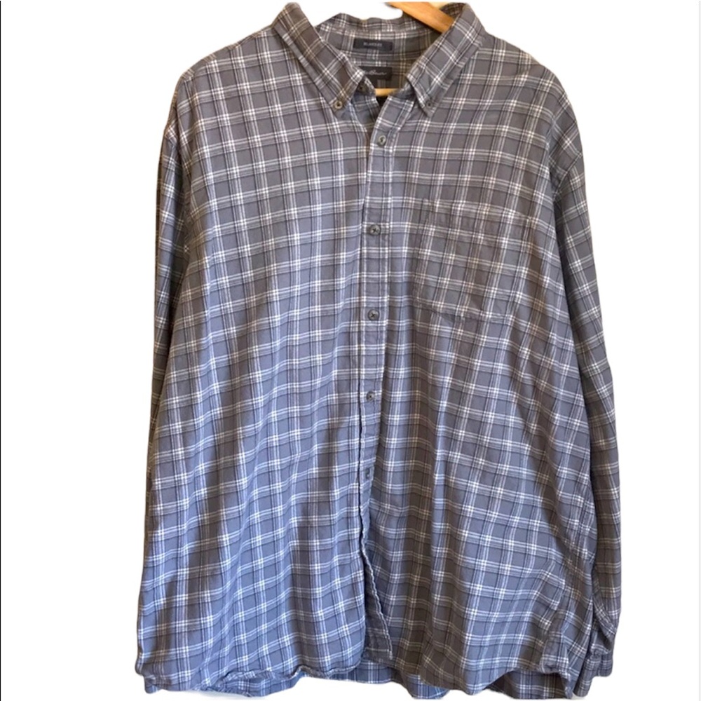 Eddie Bauer | XXL | Gray Plaid Cotton Flannel
